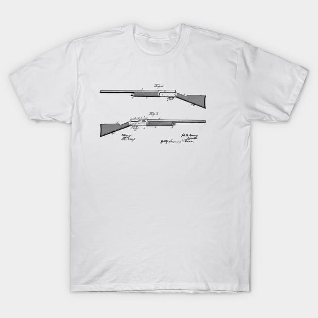 Gun Design vintage patent drawing T-Shirt by TheYoungDesigns